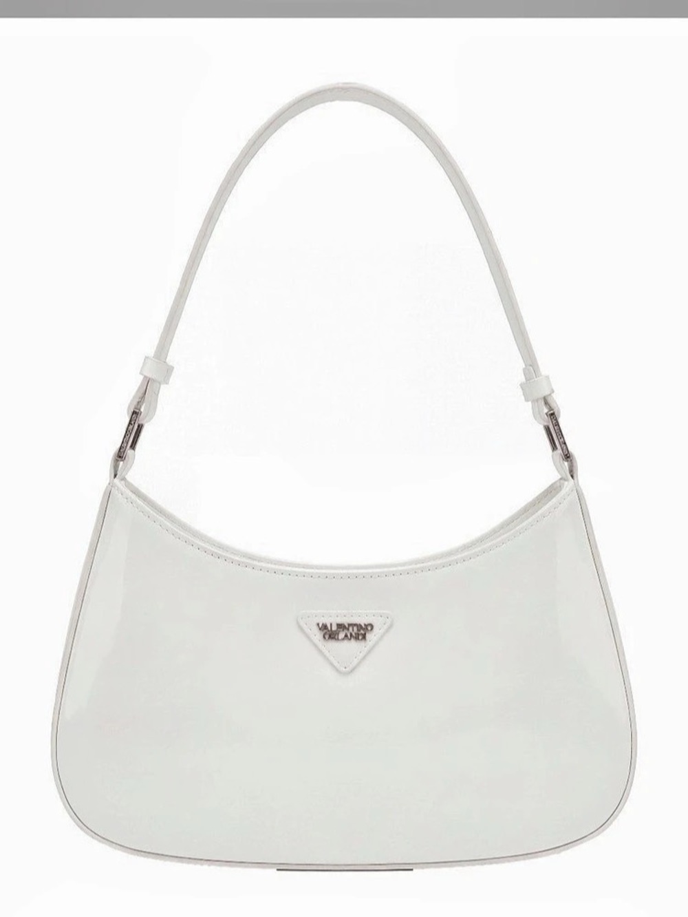 NWT Valentino Orlandi Mila Shoulder Bag in Shiny White